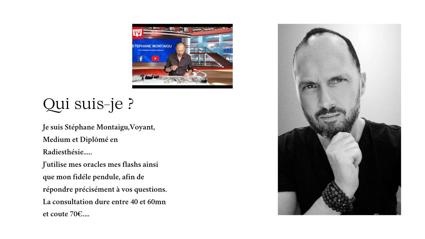 Je suis stephane montaigu voyant medium et diplome en radiesthesie j utilise mes oracles mes flashs ainsi que mon fidele pendule afin de repondre precisement a vos questions la con